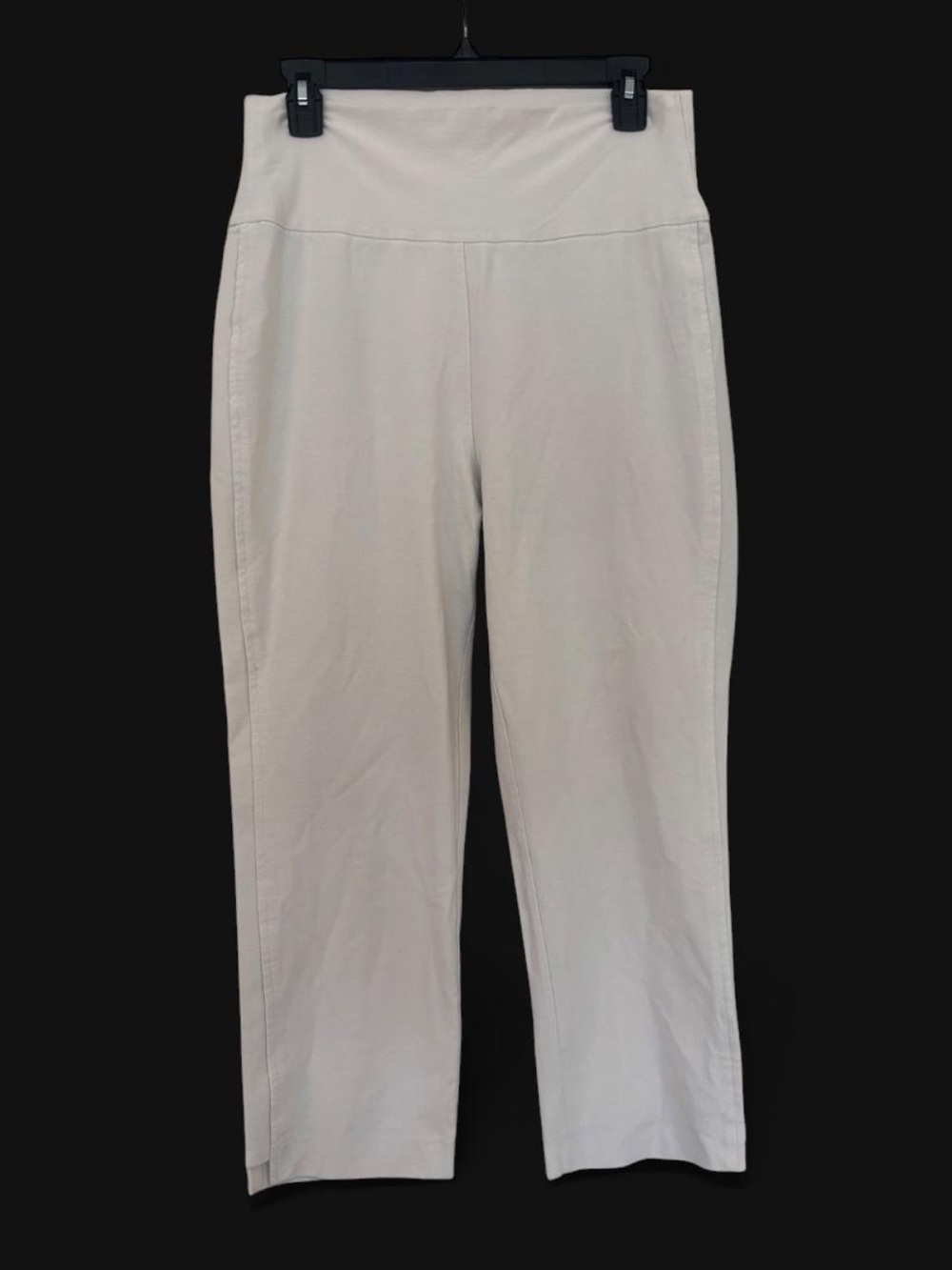 Eileen Fisher Washable Stretch Crepe High Waisted Capri Pant Ivory Casual Size M